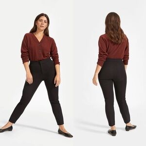Everlane Black Fixed Waist Stretch Cotton Pant Size 2